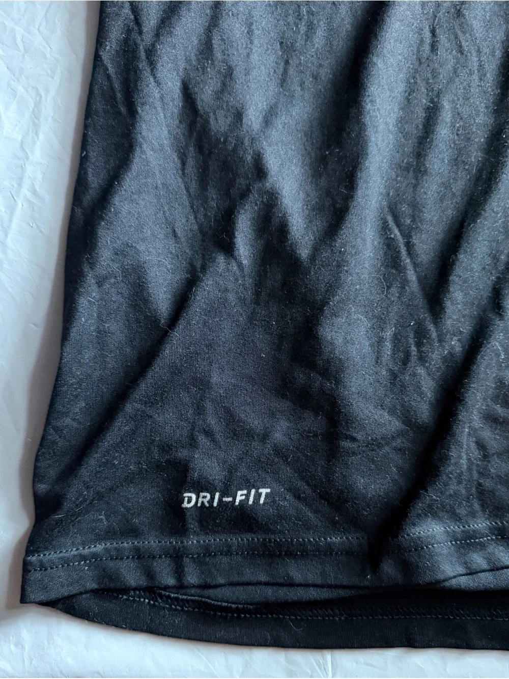 Nike Dri-FIT The Nike Tee Black Athletic Training Shirt Men's Large L Swoosh - Picture 4 of 5